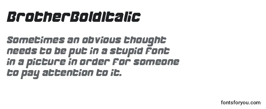 Review of the BrotherBoldItalic Font