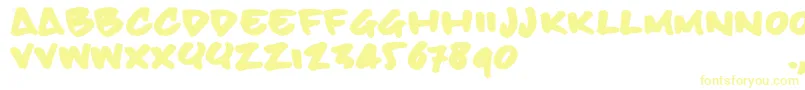 Шрифт Bbhandtrial – жёлтые шрифты