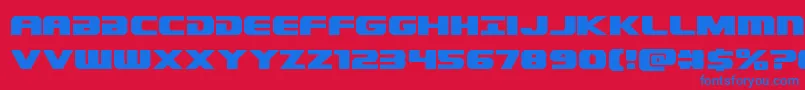 Dekaranger Font – Blue Fonts on Red Background