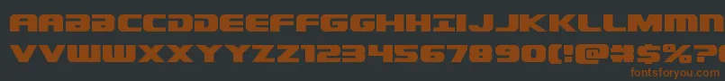 Dekaranger Font – Brown Fonts on Black Background