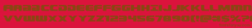 Dekaranger Font – Brown Fonts on Red Background