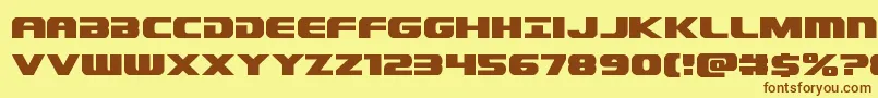More about Dekaranger Font Dekaranger Font – Brown Fonts on Yellow Background