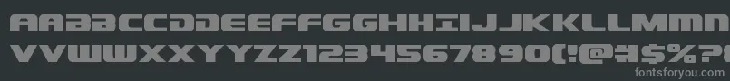 Dekaranger Font – Gray Fonts on Black Background