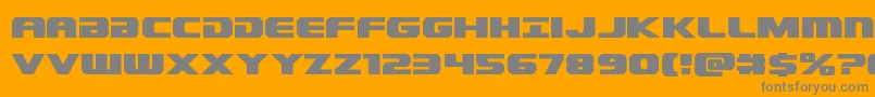 Dekaranger Font – Gray Fonts on Orange Background