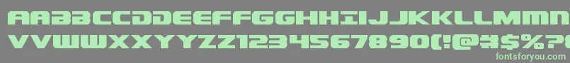 Dekaranger Font – Green Fonts on Gray Background