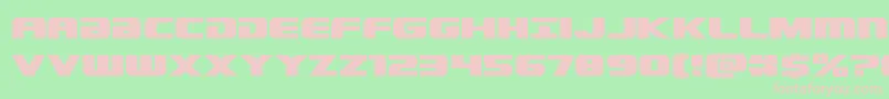 Dekaranger Font – Pink Fonts on Green Background