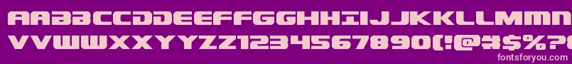 Dekaranger Font – Pink Fonts on Purple Background