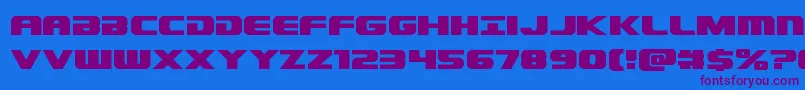 Dekaranger Font – Purple Fonts on Blue Background