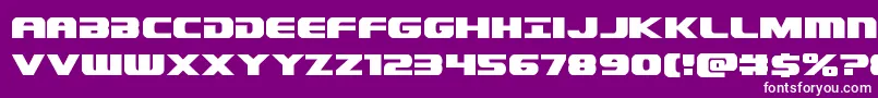 Dekaranger Font – White Fonts on Purple Background