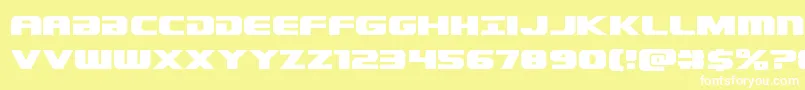 Dekaranger Font – White Fonts on Yellow Background