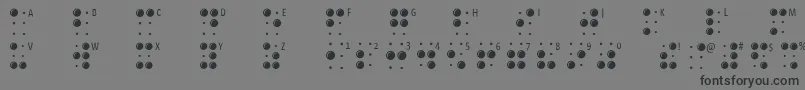 Braillelatin-fontti – mustat fontit harmaalla taustalla