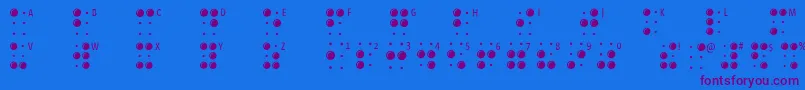 fuente Braillelatin – Fuentes Moradas Sobre Fondo Azul