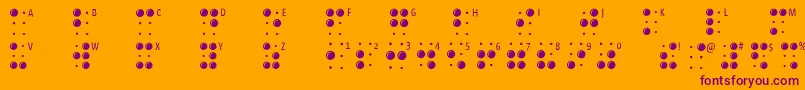 fuente Braillelatin – Fuentes Moradas Sobre Fondo Naranja