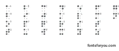 Przegląd czcionki Braillelatin