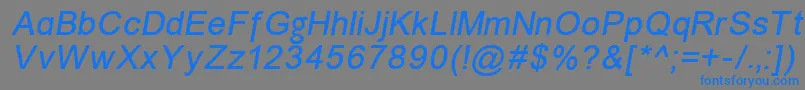 Un1251i Font – Blue Fonts on Gray Background