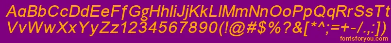 Un1251i Font – Orange Fonts on Purple Background