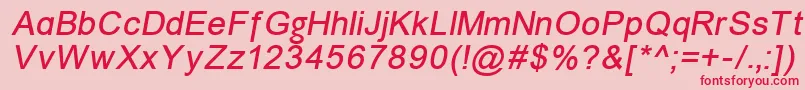 Un1251i Font – Red Fonts on Pink Background