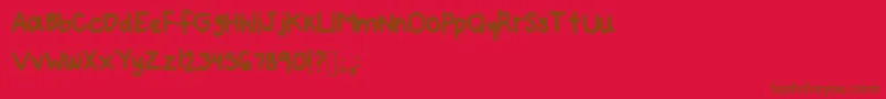 Mynewfont2-fontti – ruskeat fontit punaisella taustalla