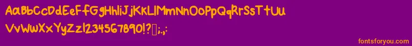 Police Mynewfont2 – polices orange sur fond violet