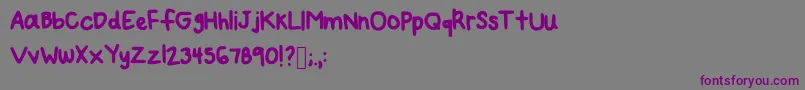 Шрифт Mynewfont2 – фиолетовые шрифты на сером фоне