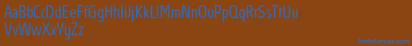 Шрифт AbsolutProLightcondensed – синие шрифты на коричневом фоне