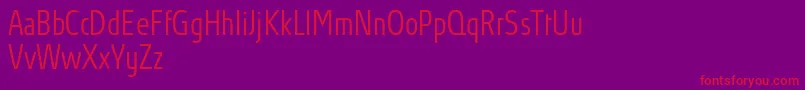 AbsolutProLightcondensed Font – Red Fonts on Purple Background