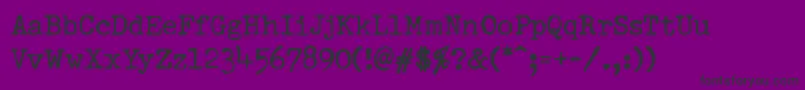 PfdumboldtypewriterOneNormal Font – Black Fonts on Purple Background