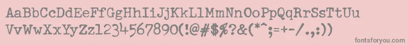 More about PfdumboldtypewriterOneNormal Font PfdumboldtypewriterOneNormal Font – Gray Fonts on Pink Background