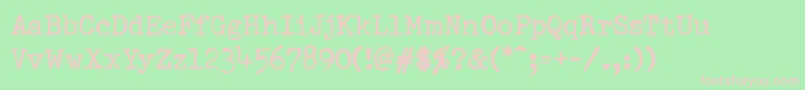 PfdumboldtypewriterOneNormal Font – Pink Fonts on Green Background