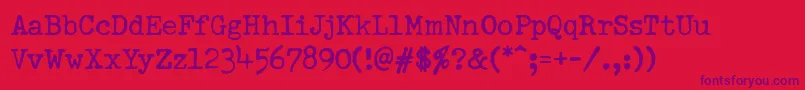 PfdumboldtypewriterOneNormal-Schriftart – Violette Schriften auf rotem Hintergrund