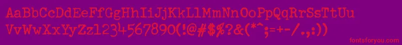 fuente PfdumboldtypewriterOneNormal – Fuentes Rojas Sobre Fondo Morado
