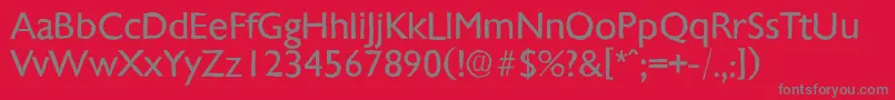 ChantillyantiqueRegular-Schriftart – Graue Schriften auf rotem Hintergrund