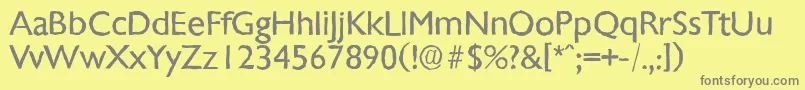 ChantillyantiqueRegular Font – Gray Fonts on Yellow Background