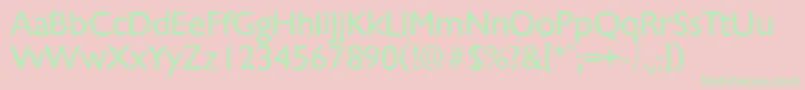 フォントChantillyantiqueRegular – ピンクの背景に緑の文字