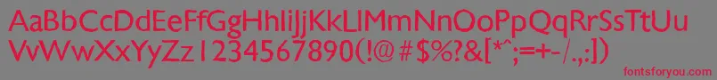 ChantillyantiqueRegular Font – Red Fonts on Gray Background