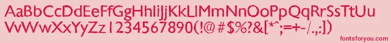 ChantillyantiqueRegular Font – Red Fonts on Pink Background