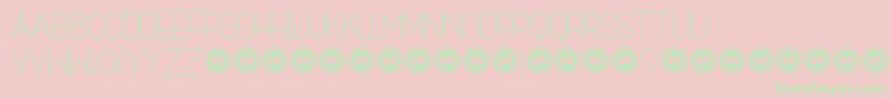 Skinnyjeans Font – Green Fonts on Pink Background