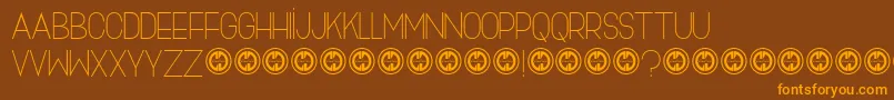 Шрифт Skinnyjeans – оранжевые шрифты на коричневом фоне