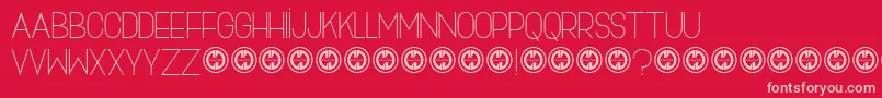 Weitere Informationen zur Skinnyjeans-Schriftart Skinnyjeans-Schriftart – Rosa Schriften auf rotem Hintergrund
