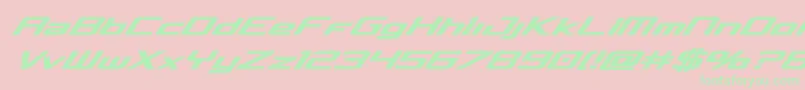 Concielianboldital-Schriftart – Grüne Schriften auf rosa Hintergrund