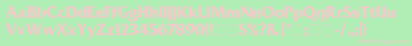 FrizzQuadrataBold Font – Pink Fonts on Green Background