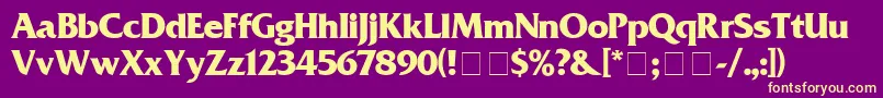 En savoir plus sur la police FrizzQuadrataBold Police FrizzQuadrataBold – polices jaunes sur fond violet