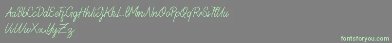 GeraliDemo Font – Green Fonts on Gray Background