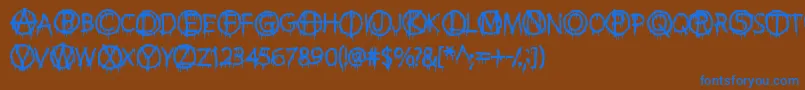 AntiEverything Font – Blue Fonts on Brown Background