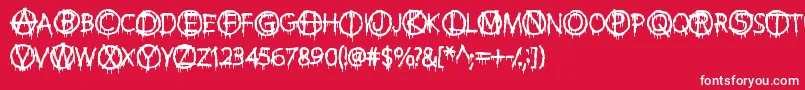 AntiEverything Font – White Fonts on Red Background