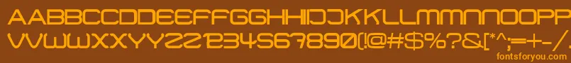 Więcej informacji o czcionce 01Digitmono Czcionka 01Digitmono – pomarańczowe czcionki na brązowym tle