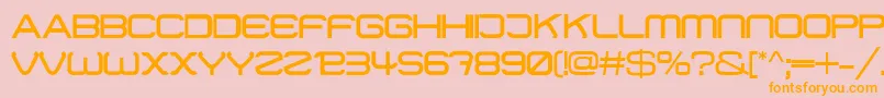01Digitmono Font – Orange Fonts on Pink Background
