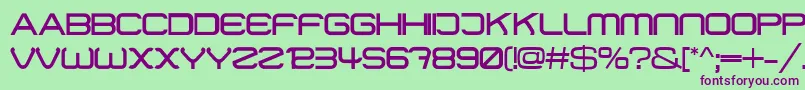 01Digitmono-Schriftart – Violette Schriften auf grünem Hintergrund
