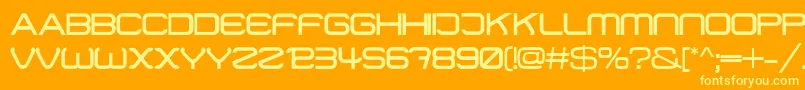 Шрифт 01Digitmono – жёлтые шрифты на оранжевом фоне