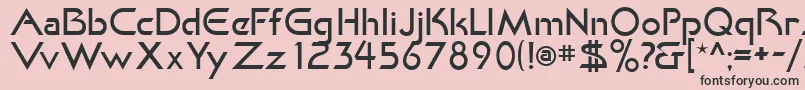 KhanLight-fontti – mustat fontit vaaleanpunaisella taustalla
